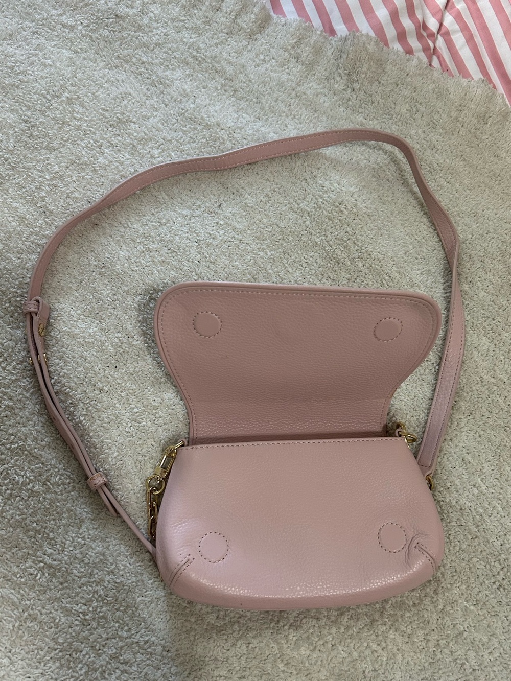 Tory Burch Blush Pink Leather Chain Strap Crossbody - Picture 2 of 6